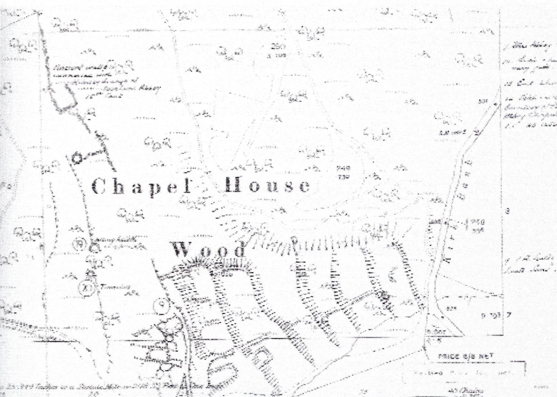 Fig 3 Hand annotated map of Chapel House Wood Fig 3 Fig 2 Hand annotated map of Chapel House Wood