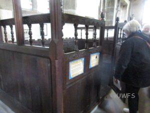 Kildwick Church Eltofte box pew. Image Phyllida Oates.