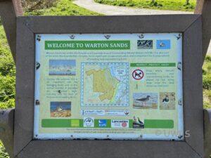Warton Sands info Board. Photo K Goodings